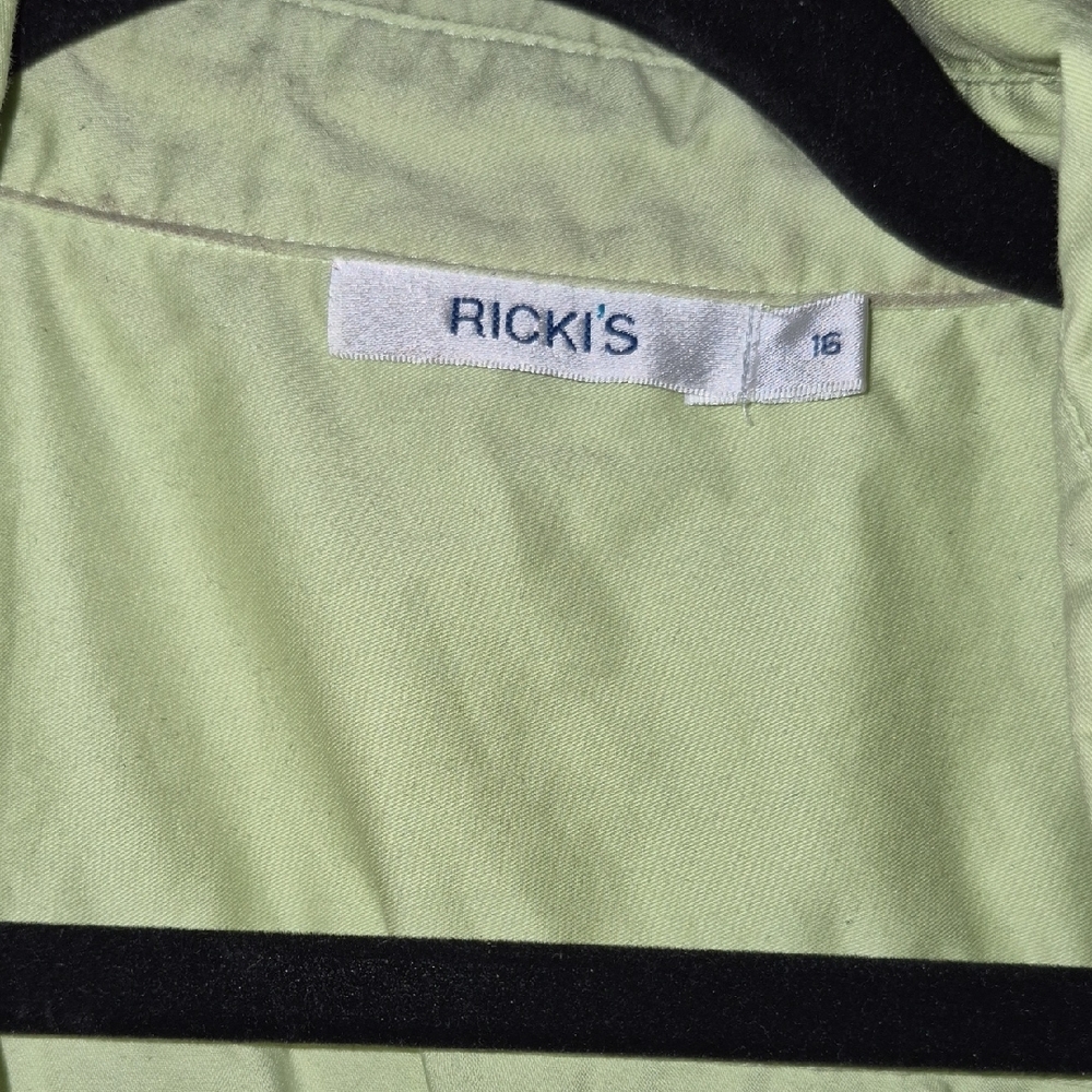 Rickis Pale Lime Sleeveless Wrap-Front Blouse - Picture 3 of 8